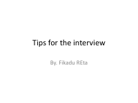 Tips for the interview.pdf